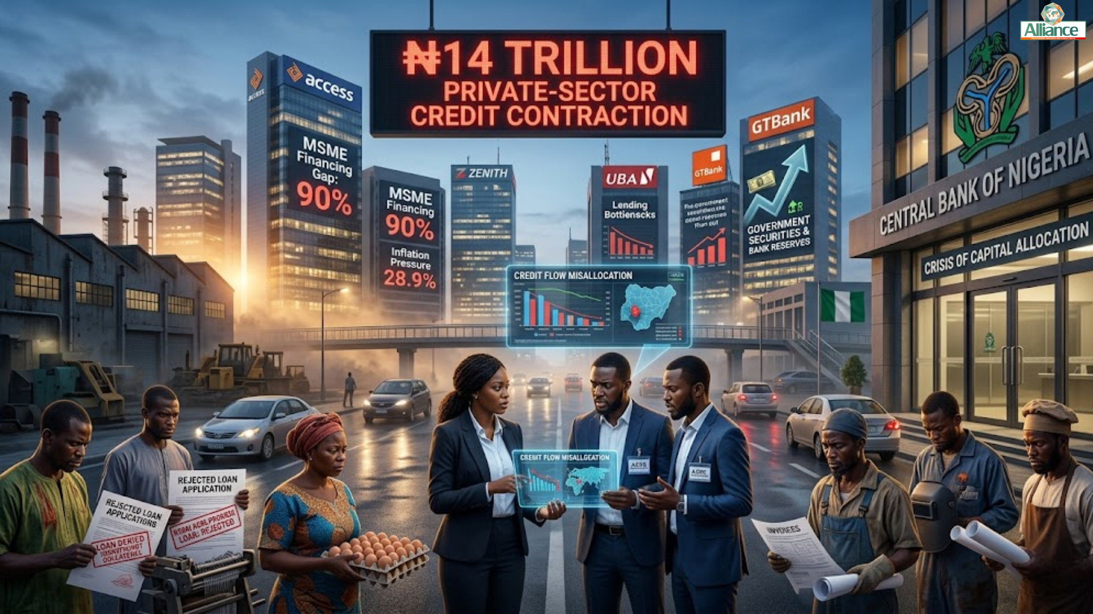 Alliance Report Laments N14tn Credit Contraction to Productive Sector Despite Banks’ Stronger Capital Base.